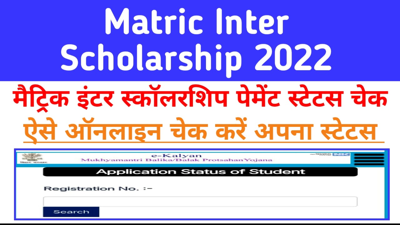 Bihar Matric Inter Scholarship Payment Status Check ऐसे चेक करे अपना