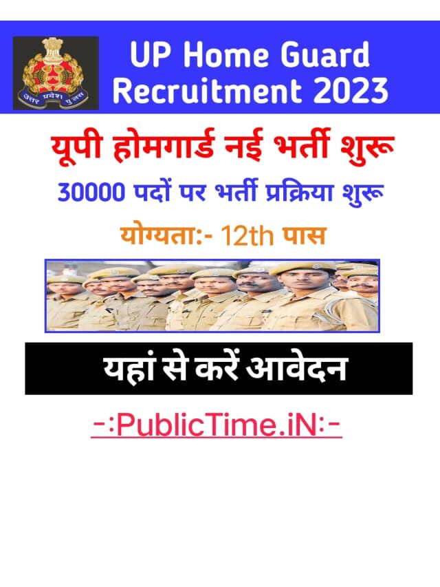 UP Police Home Guard Recruitment 2023 Notification