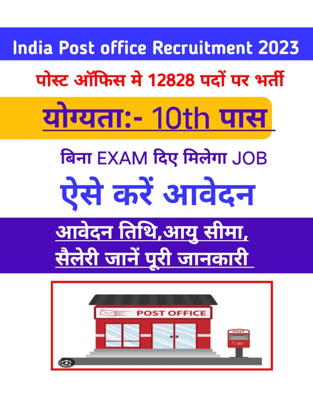 India Post Office GDS Recruitment 2023 Out for 12828 Vacancies Online Apply