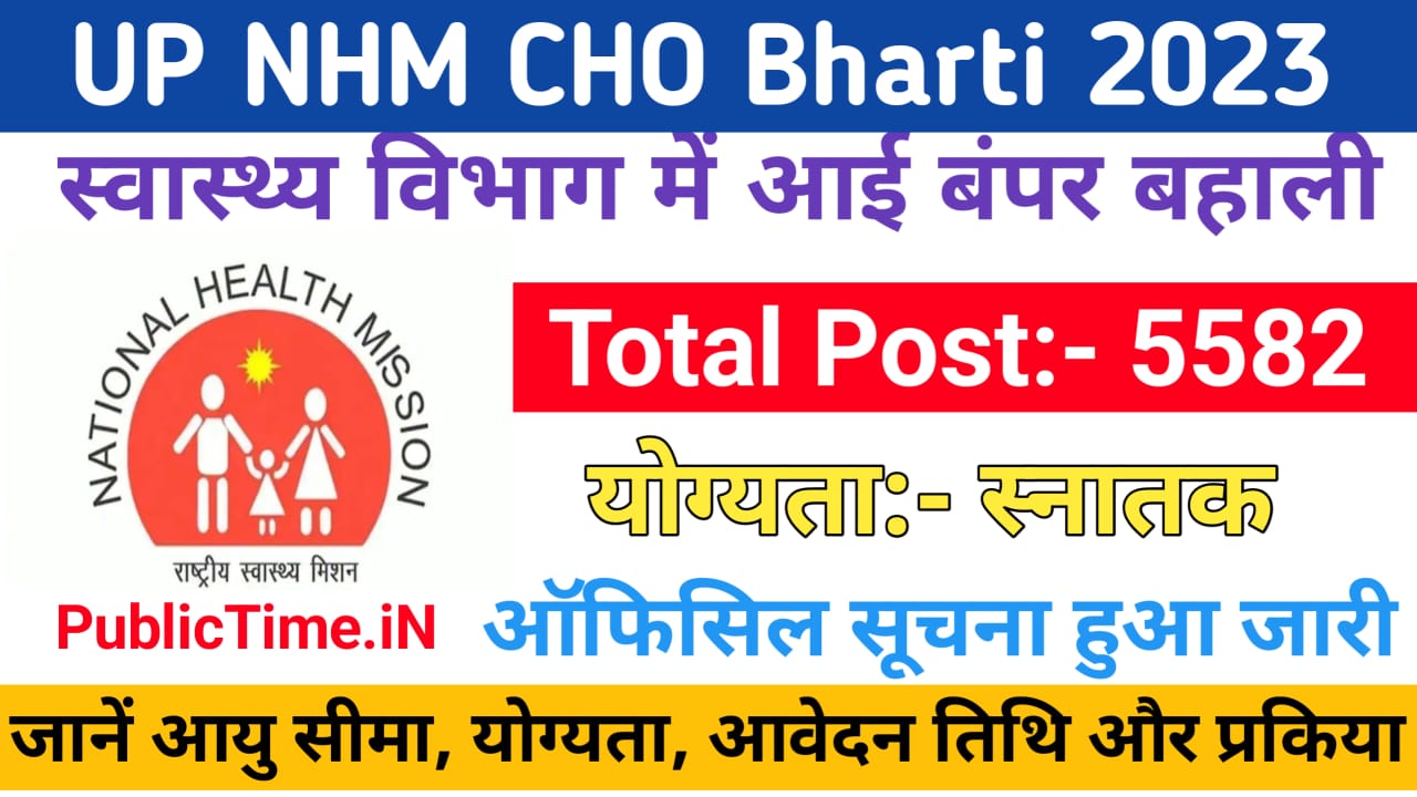 UP NHM CHO Recruitment Notification Out सवसथय वभग आई पद पर नई बहल ऑनलइन